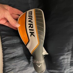 Callaway golf headcovers - leather “Mavrik” series - orange/gray -